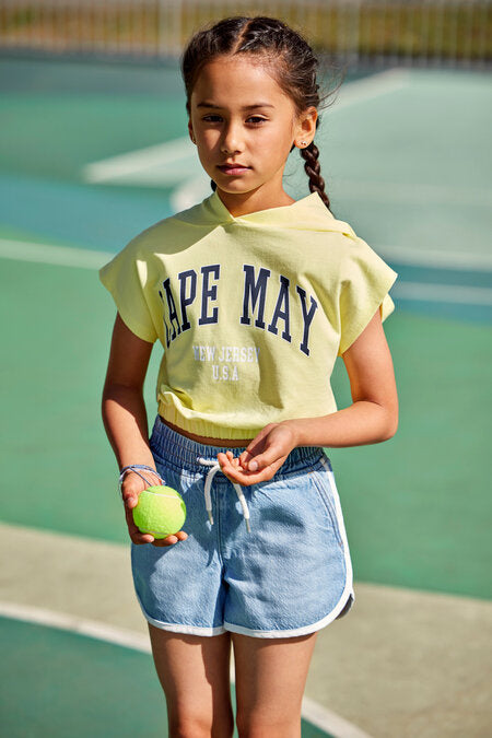 Kids short PIERCE Light Blue Denim Jogger Fit