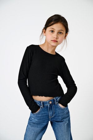 Kids longsleeve NELLA Black Stretch Fit