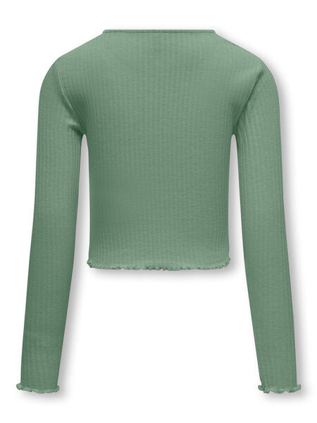 Kids longsleeve NELLA Hedge Green Stretch Fit