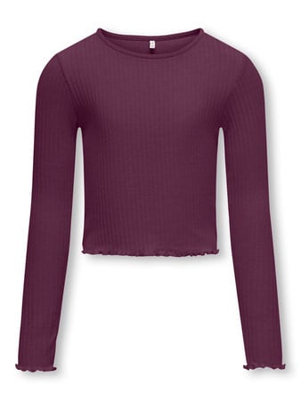 Kids longsleeve NELLA Mauve Wine Stretch Fit