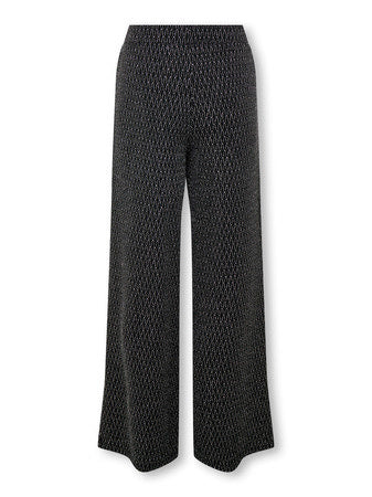 Kids broek QUEEN GLITTER Black Lurex Silver/Harlekin Regular Fit