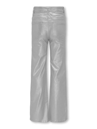 Kids broek JUICY METAL COATED Silver Wide Leg Fit