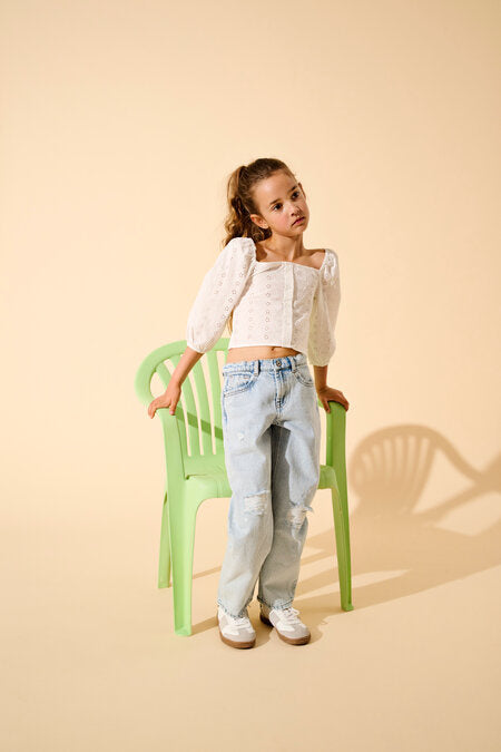 Kids longsleeve PILEA Cloud Dancer Regular Fit