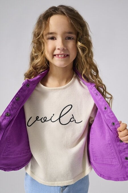 Kids trui IBI Whitecap Gray EMB BLACK Regular Fit