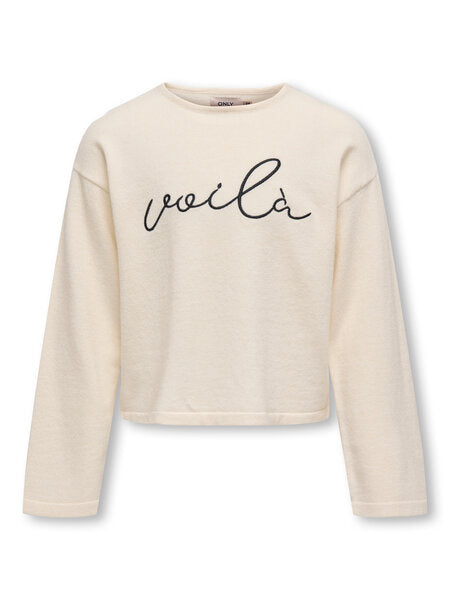 Kids trui IBI Whitecap Gray EMB BLACK Regular Fit