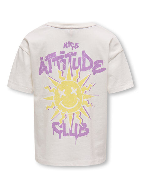 Kinder T-Shirt JOY Cloud Dancer Attitude Regular Fit