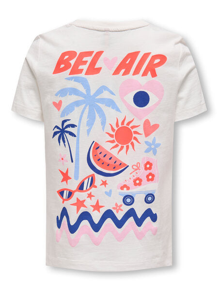 Kids T - shirt HAPPY Cloud Dancer Bel Air Regular Fit