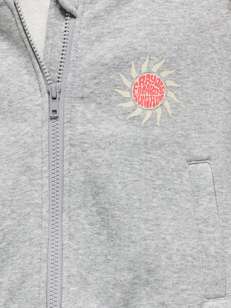 Kinderweste LOVELY Hellgrau Melange Sunshine Oversize Passform