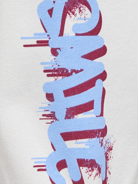 Kinderpullover SMILE Cloud Dancer Fröhlich Lockerer Schnitt