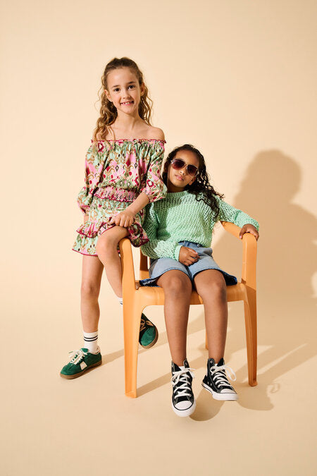 Kinderpullover DONNA Birds Egg Green Loose Fit