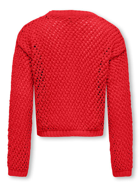 Kinderpullover DONNA Mars Rot Lockerer Schnitt