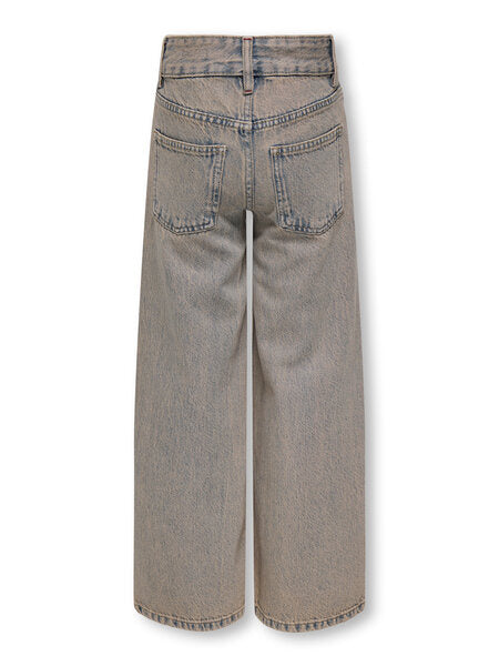 Kinderjeans BAXTER Hellblaue Denim TINTED Weitbeiniger Schnitt