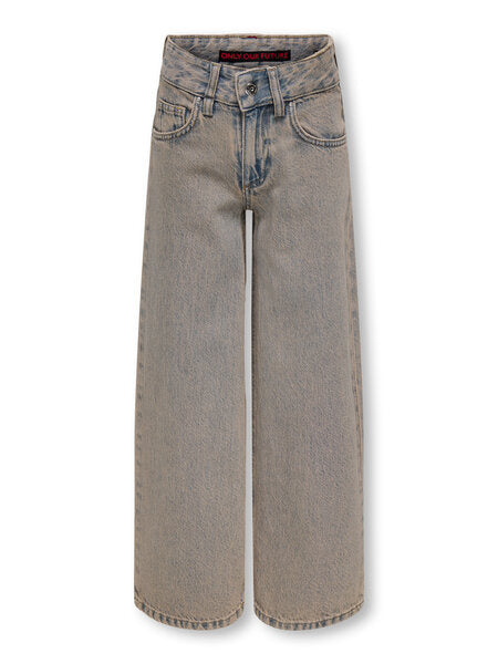 Kinderjeans BAXTER Hellblaue Denim TINTED Weitbeiniger Schnitt