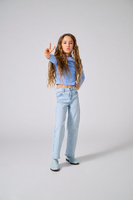 Kids spijkerbroek JUICY Light Blue Denim Wide Leg Fit