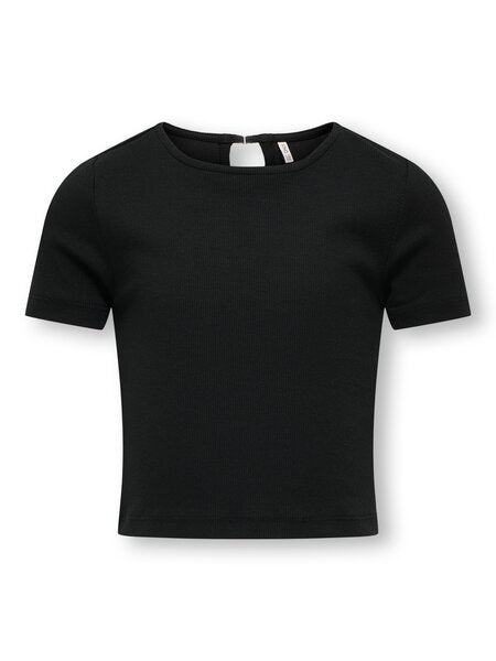 Kinder T-Shirt RENE Schwarzes Herz Strass Regular Fit