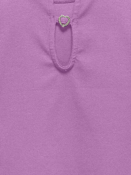 Kinder T-Shirt RENE Afrikanische Veilchen Herz Strass Regular Fit