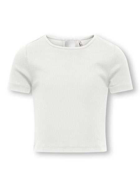 Kinder T-Shirt RENE Cloud Dancer Herz Strass Regular Fit