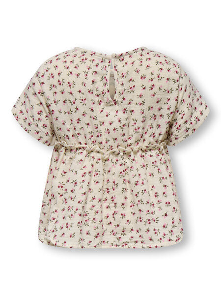 Mini Top THYRA Tofu Ditsy Blumen Lockerer Schnitt