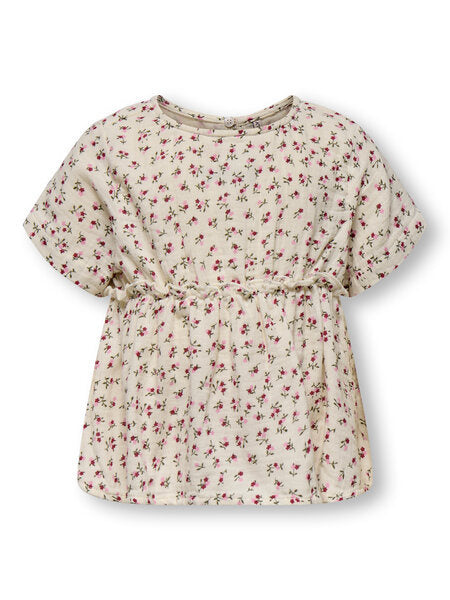 Mini Top THYRA Tofu Ditsy Blumen Lockerer Schnitt