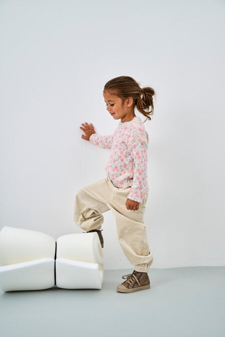 Mini trui MAJA Birch African Violet Flowers Loose Fit