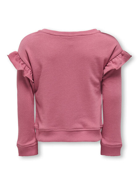 Mini trui SARA Heather Rose EMB Beaujolais/Hedge Green Relaxed Fit