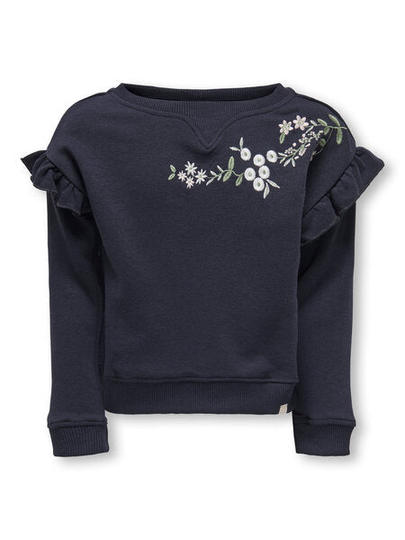 Mini trui SARA Night Sky EMB Heather Rose/Hedge Green Relaxed Fit