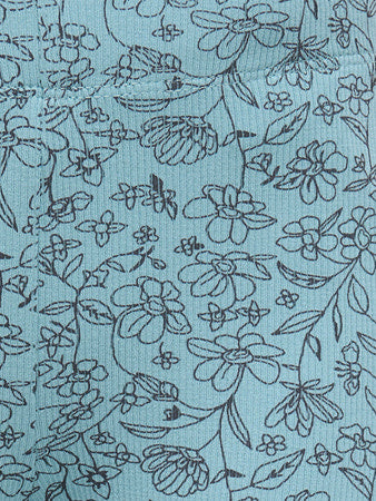 Mini legging TRINNY LIFE Cameo Blue Outlined Flower Tight Fit