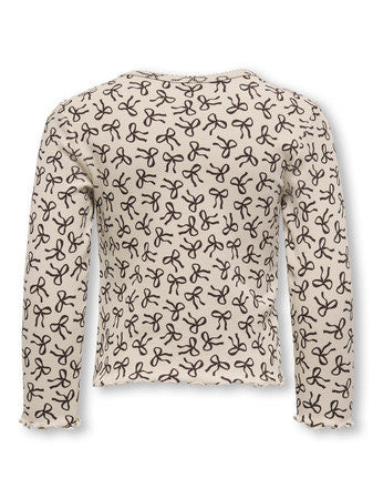 Mini longsleeve TRINNY Pumice Stone Bow Tight Fit