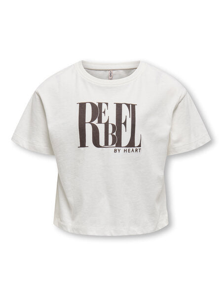 Kinder T-Shirt LEONA Cloud Dancer Rebel Loose Fit