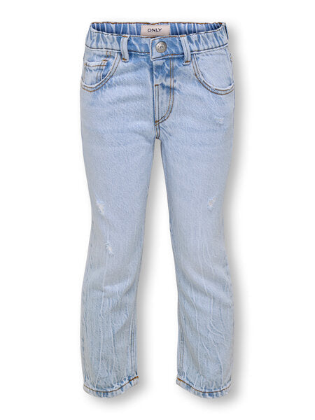 Mini Jeans VALENTINE Hellblau Gebleichter Denim Gerade Passform