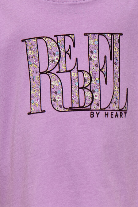 Mini T - shirt LEONA African Violet Rebel Loose Fit