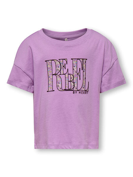 Mini T - shirt LEONA African Violet Rebel Loose Fit