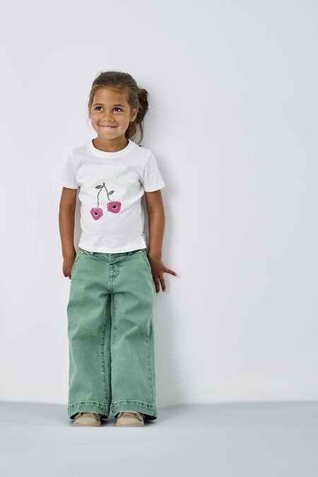 Mini T - shirt CANDY Cloud Dancer Cherries Oversize Fit