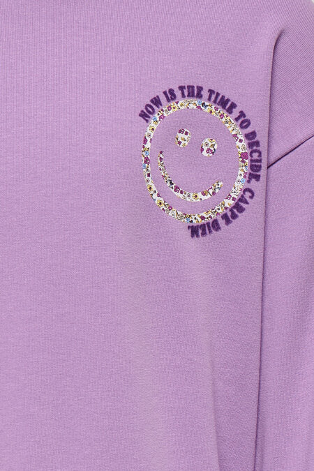 Mini trui LEONORA African Violet Now Loose Fit