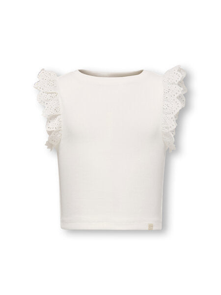 Mini top DREA Cloud Dancer EMB / DTM Regular Fit