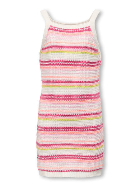 Kinderkleid BELLI Ecru Camellia Rose/Roseate Spoonbill/Salmon/Nile Slim Fit