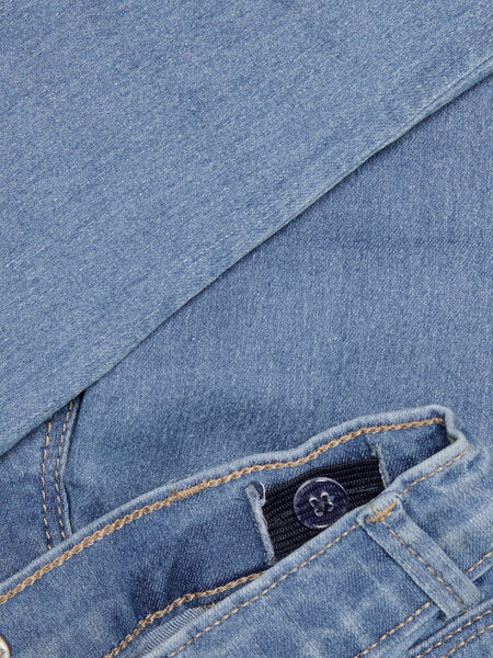 Mini spijkerbroek MILA - IRIS Light Blue Denim CHERRY LAZER PRINT Skinny Fit