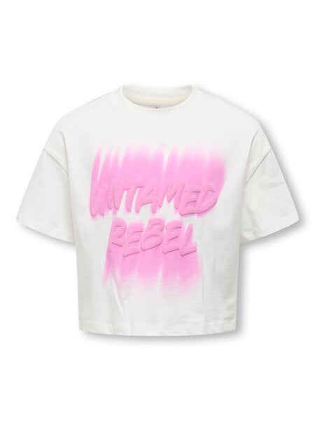 Kinder T-Shirt DAPHNE Cloud Dancer Untamed Oversize Cropped Fit