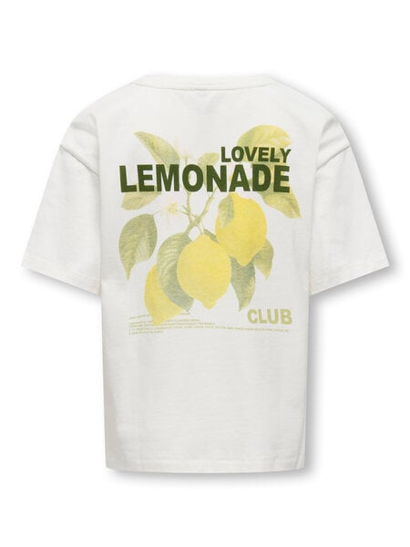 Kids T - shirt HELEN Cloud Dancer Lemonade Loose Fit