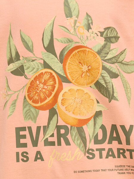 Kids T - shirt HELEN Salmon Fresh Loose Fit