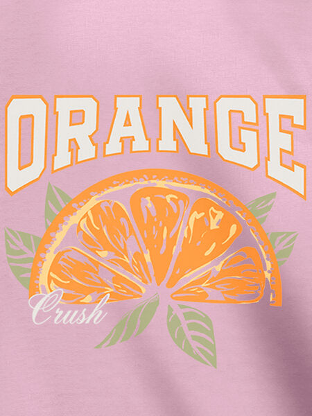 Kinder T-Shirt HELEN Rosafarbener Löffler Orange Lockerer Schnitt