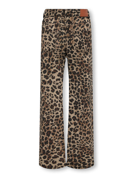 Kinderhose GIANNA - MADISON Hell Taupe W SCHWARZ LEO Weit geschnittene Passform