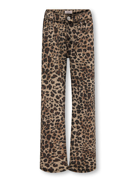 Kinderhose GIANNA - MADISON Hell Taupe W SCHWARZ LEO Weit geschnittene Passform