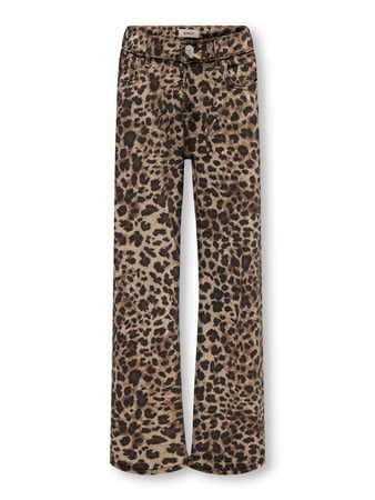 Kids broek GIANNA - MADISON Light Taupe W BLACK LEO Wide Leg Fit