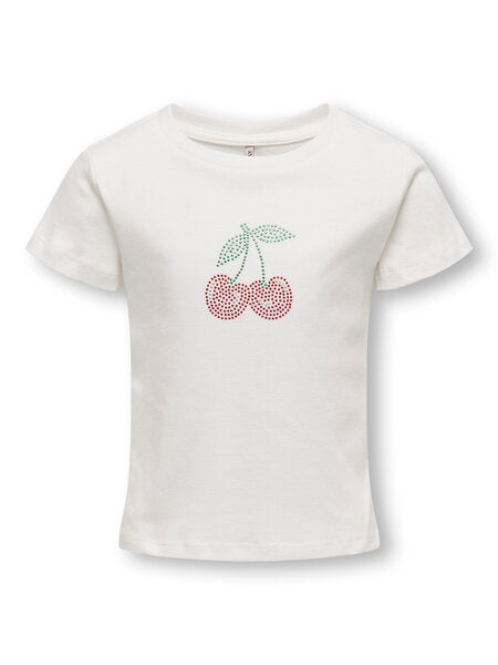 Mini Top KIRA Cloud Dancer Cherry Regular Fit