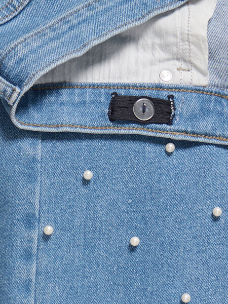 Kinderjeans JUICY Hellblau Denim PEARLS Weit geschnittene Passform