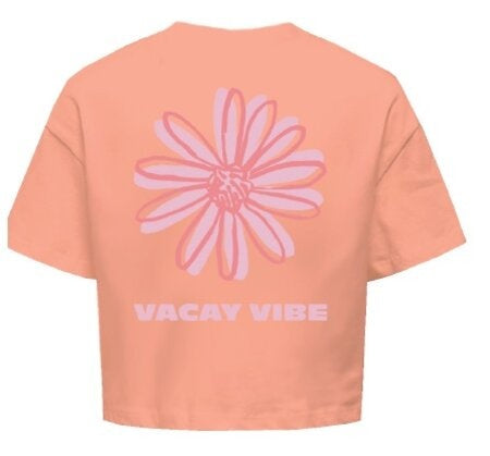 Kinder T-Shirt VACAY Lachs Vacay Vibes Lockerer Schnitt