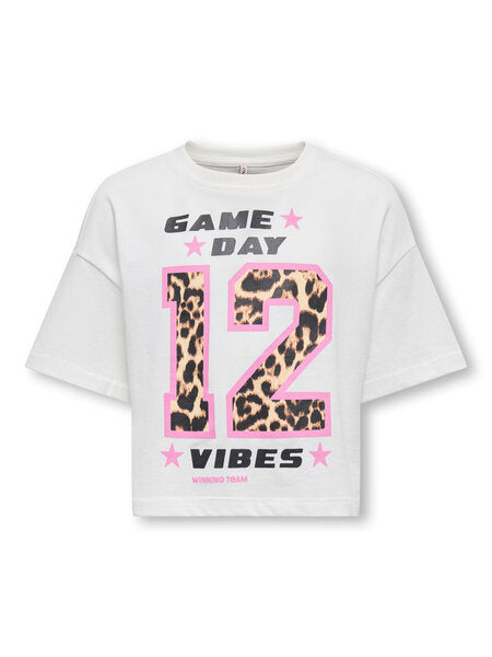 Kinder T-Shirt OLIVIA Cloud Dancer Game Day/Leo Loose Fit