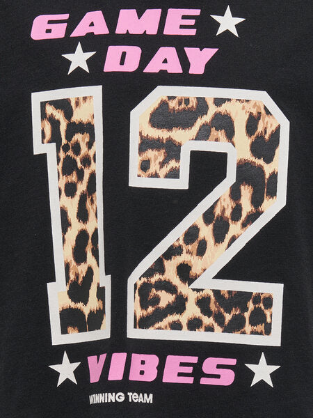Kinder T-Shirt OLIVIA Schwarz Game Day/Leo Loose Fit