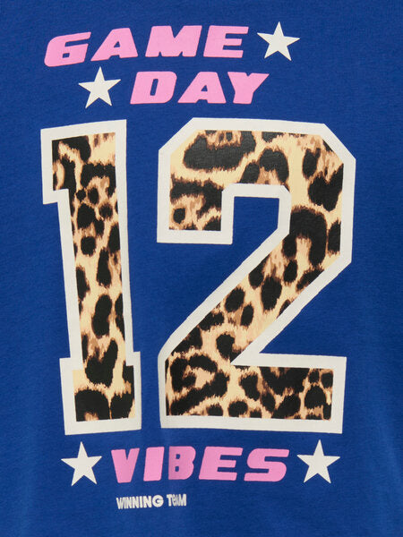Kids T - shirt OLIVIA Mazarine Blue Game Day/Leo Loose Fit